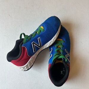 New Balance Fresh Foam Kids Running Shoes Multi-Color Blue Red Green Size 11